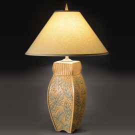 Four-Sided Lamp in Gold