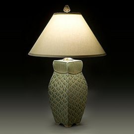 Four-Sided Lamp in Sage