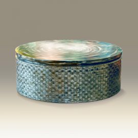 Metal Weave Round Cocktail Table