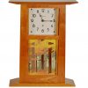 Craftsman Wall or Mantel 6x8 Tile Clock in Cherry