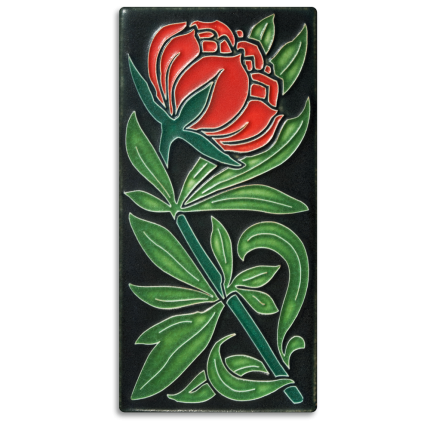 Red Peony Tile
