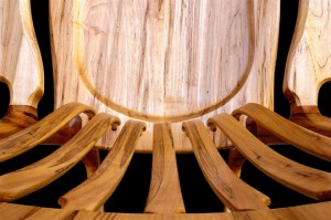 Spalted Maple Rocker Seat Detail
