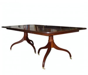 Reversed Double Pedestal Dining Table
