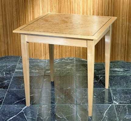 Square Exotic Wood Side Table