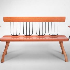 Pitchfork Bench with Arms