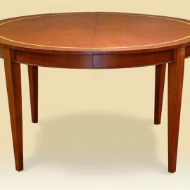 Mahogany & Satinwood Extending Round Dining Table