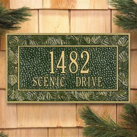 Aspen Leaf Address Plaque
