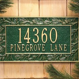 Pine Address Plaque