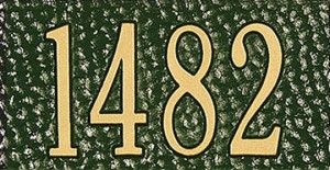 Green/Gold Address Plaque