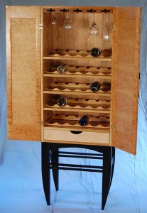 Prairie Windows Wine Cabinet Inside View