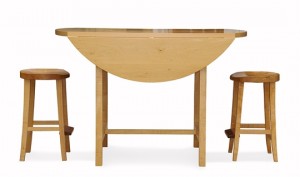 Drop Leaf Bistro Table Side View