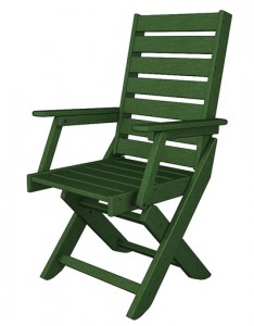 Green Folding Captain Dining Chair