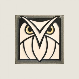 Gray White Owl Tile