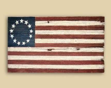 Reclaimed Barn Wood Betsy Ross Flag - Racine, WI