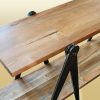Sawhorse console Table above view