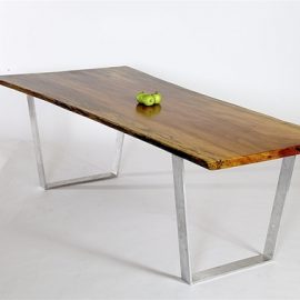 Sycamore Table with Steel Legs