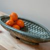 Long Woven Sage Bowl above view
