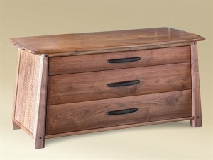 Three Drawer Low Chest side view