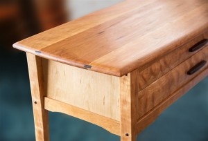 Two Drawer Cherry Console detail
