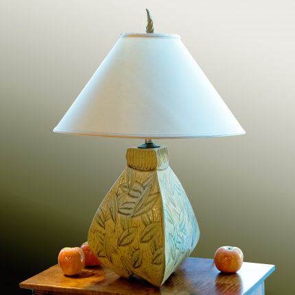 Three-Sided Wide Lamp in Gold