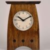 Arts and Crafts Clock in Walnut Curved