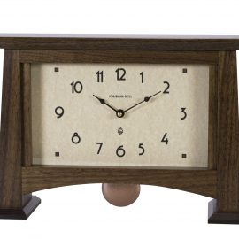 Craftsman Horizon Pendulum Clock in Walnut