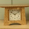 Craftsman Mantel Clock in Nut Brown Oak