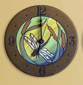 Dragonfly Rondelle Wall Clock