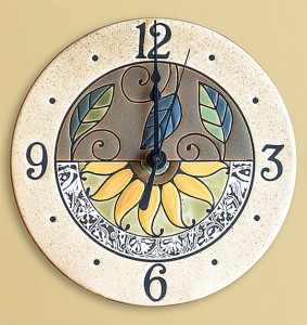 Sunflower Rondelle Wall Clock