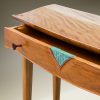 Sculpted Console with Ceramic Inlay Drawer Detail