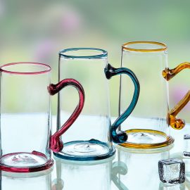 Colorful Glass Beer Steins