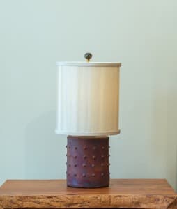 Short Cylinder Raku Lamp