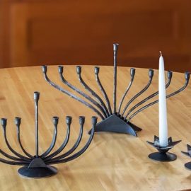 Menorahs, Sabbath Candlestick Pair