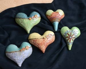 Small Ceramic Hearts