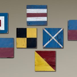Navy Signal Flags that spell 'Welcome'