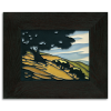 6x8 California Oak tile in Ebony frame