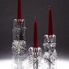 Three-sided glass candlesticks