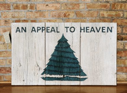 Reclaimed Barnwood Appeal to Heaven Flag
