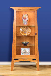 Handcrafted Lighted Display Cabinet