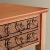 Carved Dogwood Console Details Drawers