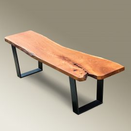 Dylan Live-Edge Rustic Bench