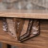 Sculpted Medallion Console Table detail