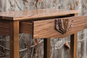 Sculpted Medallion Console Table drawer