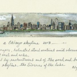 Chicago Skyline w Poem