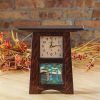 Craftsman Oak Stain 4x4 Tile Clock