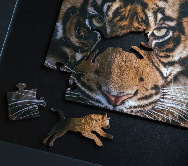 Amur Tiger 126 Piece Teaser Size Wooden Jigsaw PuzzleZen Puzzles 