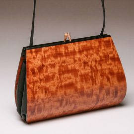 Calliandra Wood Handbag with 1 straps in Mottled Makore