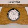 Low Mini Clock in Nut Brown Oak