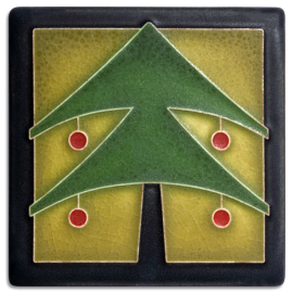 Green Christmas Tree Tile