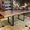 Black Walnut Live-Edge Dining Table with iron legs in the gallery